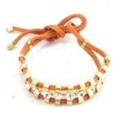Pulseira Dourada com Strass