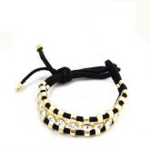 Pulseira Dourada com Strass